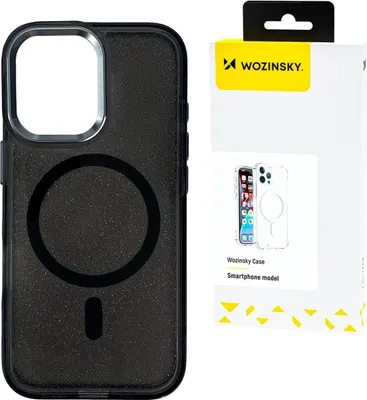 Image de Wozinsky Glitter Case Z Mag Safe pour Samsung Galaxy S25+ - Noir avec paillettes