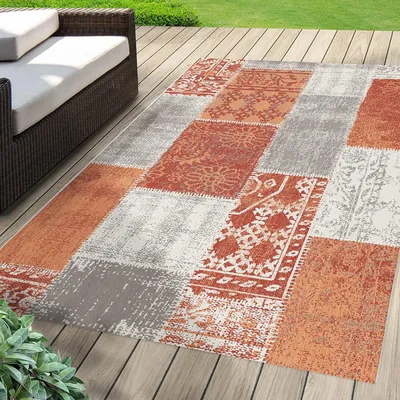 Produktbild von Indoor & Outdoor Teppich Coton pflegeleicht & beständig Rot 80x150 cm