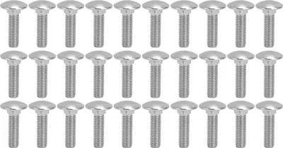 Image de 30Pcs M8x1.25 Vis en acier inoxydable A2 Boulons à tête carrée à gros filets DIN603M8x30
