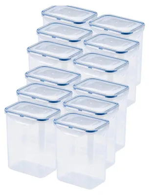Produktbild von HPL813 Vorratsdosen & Frischhaltedosen | 1,8 L | BPA-frei & spülmaschinengeeignet | luftdicht & wasserdicht | Rechteckige Vorratsdose mit 4-fach Klickverschluss