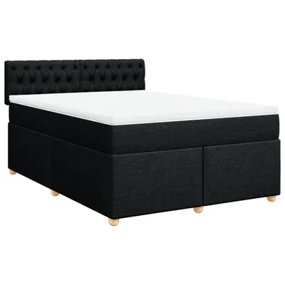 Produktbild von vidaXL Boxspringbett mit Matratze Schwarz 140x190 cm Stoff