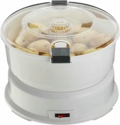 Produktbild von Kartoffelschälmaschine elektrisch 1kg, multifunktionaler Gemüseschäler & Trockner, kompakt, abnehmbar, einfach zu bedienen, Küchenhelfer