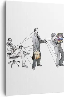 Produktbild von Bild auf Leinwand - Leinwandbild - Einteilig - Job Mensch mariniert Illustration - 70x100cm - Wand Bild - Wandbilder - Leinwanddruck - Wanddekoration - Leinwand bilder - Wandbild - PA70x100-3054