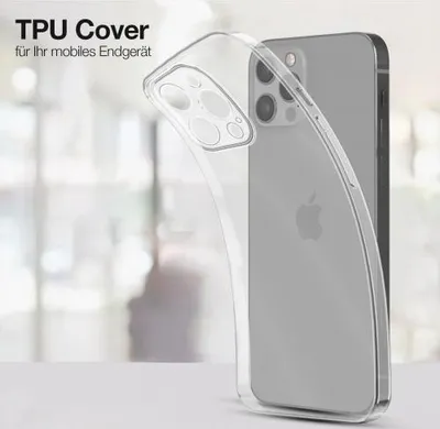 Produktbild von Slim Cover für Apple iPhone 12 Pro Max Hülle Transparent Flexibel Elastisch Backcover Schutzhülle Handyhülle