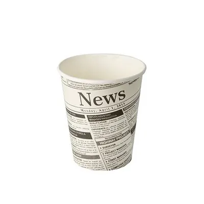 Produktbild von Trinkbecher, Pappe "To Go" 0,2 l Ø 8 cm · 9,2 cm "Newsprint"