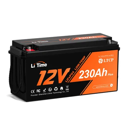 Image de Batterie LiFePO4 12V 230Ah LiTime, idéale pour le camping, les camping-cars, le stockage d'énergie domestique et les onduleurs
