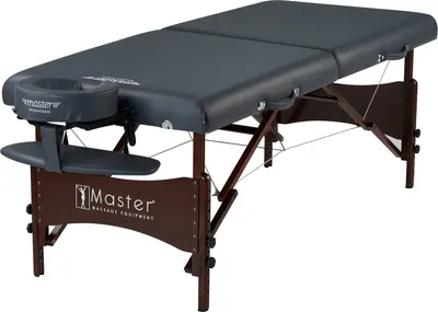 Produktbild von Master Massage 71cm NewPort™ Mobile Massageliege Beauty Bett Paket mit Klappbarem Holzgestell-Königsblau