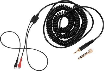 Produktbild von Kopfhörer-Audiokabel, 3,5 mm 6,5 mm Stecker, schwarzer flexibler Spiralfederdraht, hochauflösende Übertragung zum Austausch
