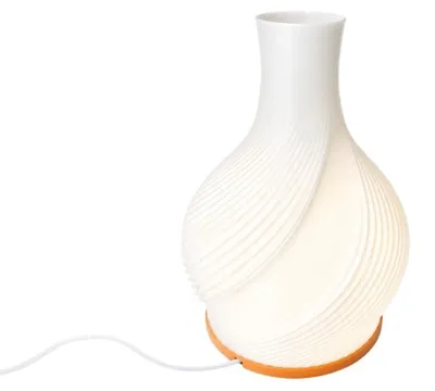 Image de Verk 12447 : Vase décorative LED 2 en 1 avec éclairage, 3 couleurs de lumière, blanche