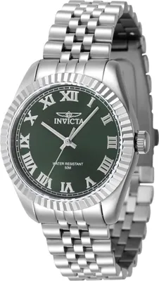 Produktbild von Invicta Specialty 47410 Damenarmbanduhr - Quartz Bewegung - Edelstahl mit grünem Zifferblatt - 36 mm