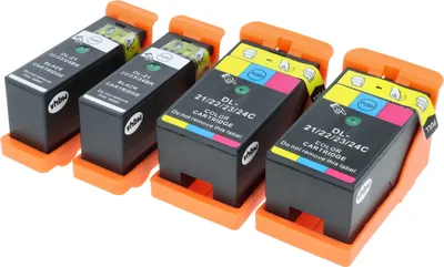 Produktbild von vhbw 4x Tintenpatronen Ersatz für Dell 22, 21, 23, 24 für Drucker (Kompatibel)