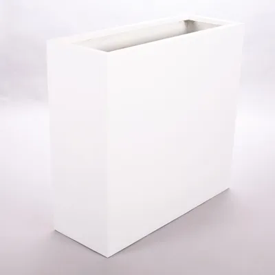 Produktbild von Elegant Einrichten | Pflanzkübel | Fiberglas | rechteckig | 108x40x100cm | perlmutt weiß.