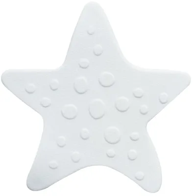 Produktbild von Spirella Duschmatte Badematte Badewanneneinlage Anti Rutsch Pads "Stern" Weiß - 5 Stück - antibakteriell rutschfest mit Saugnäpfen - ca. 13 x 12,5 cm