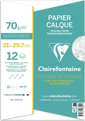 Zdjęcie produktu dla Clairefontaine 96852C, 12 ark.