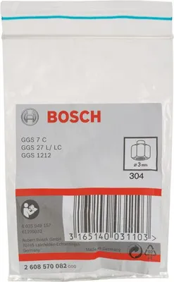 Produktbild von Spannzange mit Spannmutter, 3 mm, für Bosch-Geradschleifer