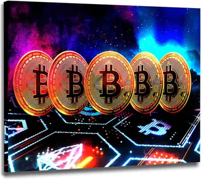 Produktbild von Wandbild Leinwandbild Bitcoin No Limits Kunstdruck XXL Wanddeko: 150x100x4cm