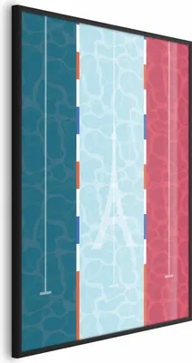 Produktbild von Posterpapier Poster - Illustration of a Pool Against the French Flag 60x90 cm Abstrakt i-C-10077-ao-a