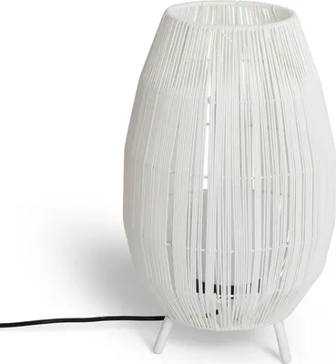 Produktbild von Tischlampe für den Aussenbereich Rattan Annecy Weiß