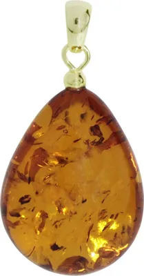 Produktbild von Ostsee-Schmuck Tropfen ca. 34 mm lang - Gold 585/000 Anhänger Bernstein
