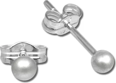 Produktbild von SilberDream Ohrstecker für Damen 925 Echt Silber Kugel Ohrringe 3mm SDO5543