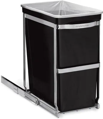 Produktbild von Müllbehälter 30L Schwarz Kunststoff