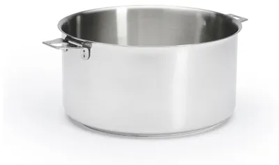 Bratentopf aus Edelstahl, 28 cm, silber, 3,5 Liter