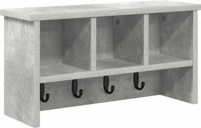 Obrázek produktu pro vidaXL Nástěnný noční stolek s policí, betonově šedý, 50 x 16 x 26 cm