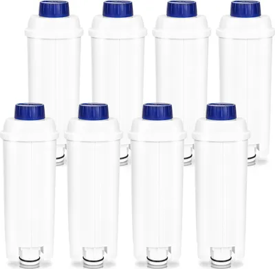 Obrázek produktu pro Vodní filtr Jopassy pro kávovary DeLonghi, sada 8 kusů, vodní filtr s kazetou s aktivním uhlím kompatibilní s kávovary ECAM, ESAM, ETAM.