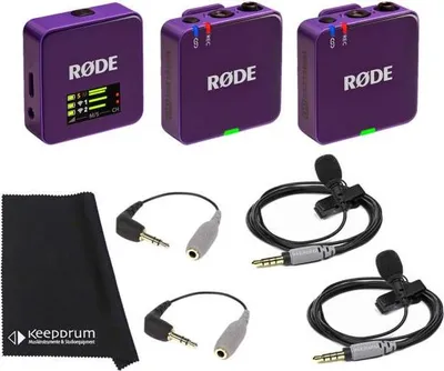 Productafbeelding van Rode Wireless GO Gen 3, paars, met 2x Smartlav en 2x SC3