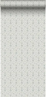 Immagine prodotto di Sanders & Sanders carta da parati motivo floreale grigio chiaro e blu chiaro 53 cm x 10 m
