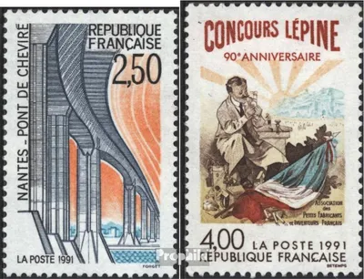 Produktbild von Briefmarken Frankreich 1991 Mi 2832,2833 (kompl.Ausg.) postfrisch Tourismus