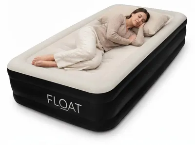 Productafbeelding van Eenpersoons luchtbed met ingebouwde elektrische pomp - 190x97x38 cm - Zelfopblazend 1 persoons luchtmatras - Logeerbed Twin - FLOAT NimbusRest