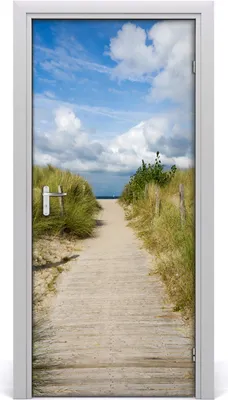 Produktbild von Tulup Türaufkleber 95x205 cm Dekorative Aufkleber Selbstklebend Wasserdichte Tapete Abnehmbar Schlafzimmer Wohnzimmer Wohnkultur - Weg zum Strand