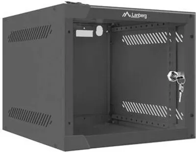 Immagine prodotto di LANBERG 10"  4U 280x310 Armadio da parete con porta in vetro (FlatPack) nero