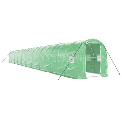 Produktbild von Gewächshaus mit Stahlrahmen Grün 40 m² 20x2x2 m