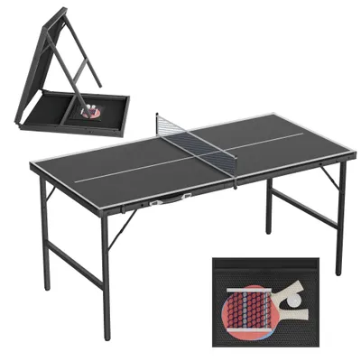 Productafbeelding van Inklapbare Mini Tafeltennistafel met Racket en Ballen