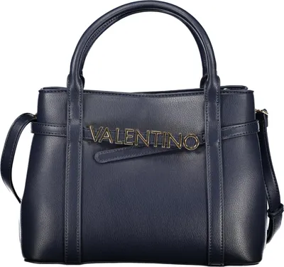 Produktbild von Blaue Damenhandtasche mit Henkel & Schultergurt, recycelt, elegant