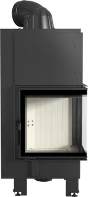 Produktbild von Kamineinsatz aus Stahl KRATKI MBN rechts 8 kW Ø 200 gebogenes Glas