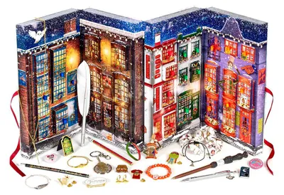 Productafbeelding van De Carat Shop Harry Potter Winkelstraat Adventskalender met 24 accessoires en sieraden