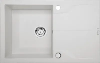 Productafbeelding van Deante - Zlewozmywak ANDANTE, graniet, 1 kom, met afvoerputje, kleur: alabaster