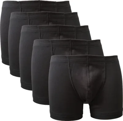 5er Pack Herren Pant aus 100% Bio-Baumwolle mit elastischem Börtchen schwarz
