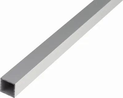 Image de Alberts 474546 Tube carré, aluminium, anodisé couleur argent, 2000 x 25 x 25 mm