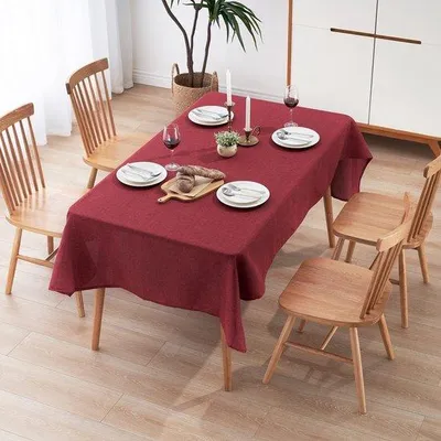 Productafbeelding van Ibenzoa® tafelkleed – waterafstotende linnenlook, rechthoekig, 150x240 cm, geschikt voor tuin- en eettafels