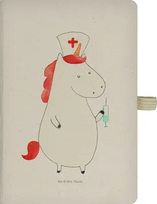Produktbild von Mr. & Mrs. Panda Reisetagebuch Einhorn Krankenschwester - Transparent - Geschenk, Kladde, Krankenhaus, Krankenpfleger, Ärztin, Journal, notizbuch, Adressbuch, A5, Unicorn