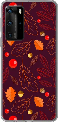 Produktbild von MuchoWow® Handyhülle Schutzhülle Hülle für Telefoonhoesje Huawei P40 Pro Muster - Herbst - Laub - Mädchen - Kinder - Kinder Silikon Softcase Handy Hülle - Schutz