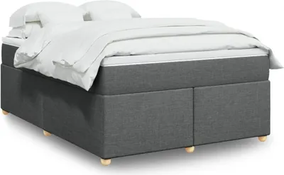 Produktbild von Möbel Boxspringbett mit Matratze Dunkelgrau 140x200 cm Stoff - Bettrahmen 3285381