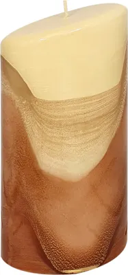 Produktbild von Ovalkerze "Design Lotos" sand/cappuccino 180 x Ø 90 mm