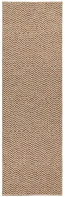 Naturläufer, Antirutsch, Flachgewebe, 80x150 cm, Beige Terracotta