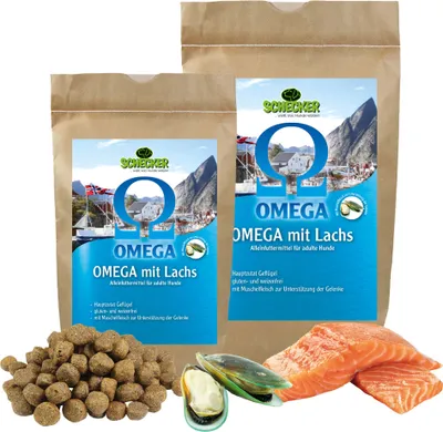 Produktbild von 2x12 kg Schecker Omega 3 + 6 Lachs - Trockenfutter - Hundefutter- weizenfrei -glutenfrei