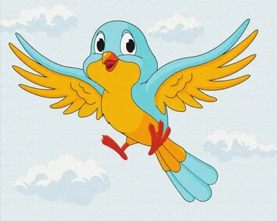 Image de Peinture par numéros « Oiseau » 40 x 50 cm